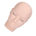 thumbnail image 1 of Cabeza De Entrenamiento De Práctica De Pestañas, Cabeza De Maniquí De Pestañas Silicona De Alta Densidad Integrada Realista Para Practicar Injerto De Pestañas Para Tiendas De, 1 of 7