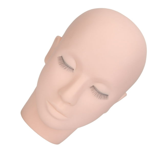 Cabeza De Entrenamiento De Práctica De Pestañas, Cabeza De Maniquí De Pestañas Silicona De Alta Densidad Integrada Realista Para Practicar Injerto De Pestañas Para Tiendas De