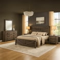 thumbnail image 6 of Bry 4pc Farmhouse Queen Complete Bedroom Set- Rustic Gray, 6 of 7