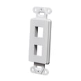 thumbnail image 3 of 50pcs Decorator Style Keystone Jack 2 Port Modular Wall Insert Cover Plate White, 3 of 4