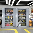 thumbnail image 3 of SOLAURA 71 in Tall Metal Garage Storage Cabinet with Locking Doors and Adjustable Shelves for Home, Office, Classroom(Dark Gray), 3 of 8