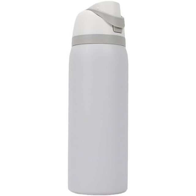 32oz Stainless Steel Insulated Water Bottle Bounce Lid Portable Travel Mug (White) White White White