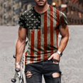 thumbnail image 2 of Soldier - playera de manga corta para hombre, diseño patriótico de la bandera americana, 4 de julio 13-Rojo 3XL 13-Rojo 3XL Xishao ropa, 2 of 2