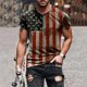 thumbnail image 2 of Soldier - playera de manga corta para hombre, diseño patriótico de la bandera americana, 4 de julio 13-Rojo XXL 13-Rojo XXL Xishao ropa, 2 of 2