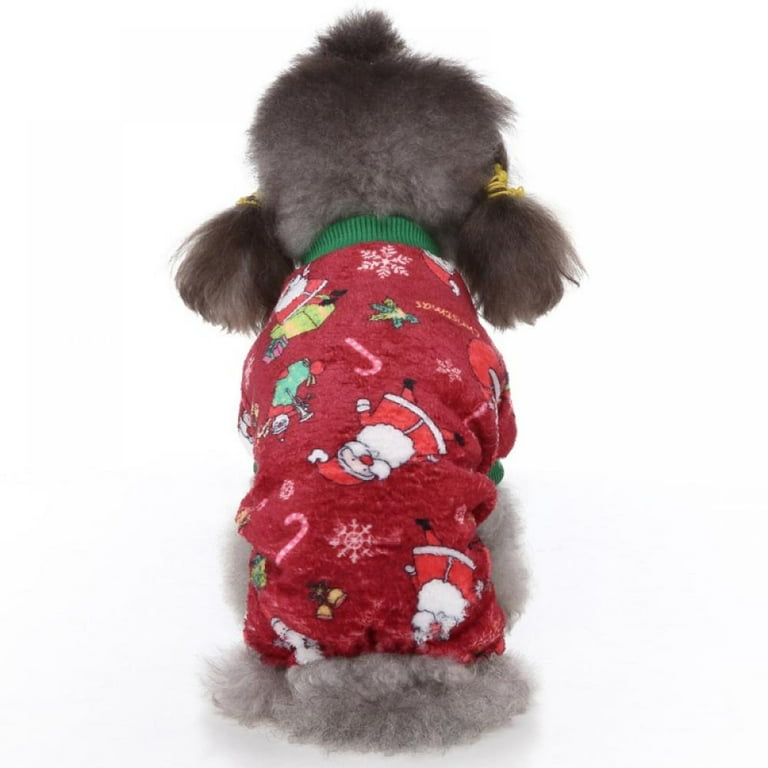 MarinaVida Dog Pajamas for Small Medium Dogs Santa Claus Dog Pjs