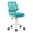 Turquoise, variant on Armless Desk Chair, Adjustable Swivel Low Back Task Chair with Rolling Wheels, Ergonomic Mesh Study Chair for Kids Teens & Adults