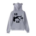thumbnail image 2 of Nidal Wonder Go Go Go Cat Ear Hoodie Women Long Sleeve Sweatshirt Pullover Clothes, 2 of 3