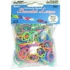 Darice Stretch Band Bracelet Loops Assorted Glow in The Dark Colors 300 Bands 12 Clasps