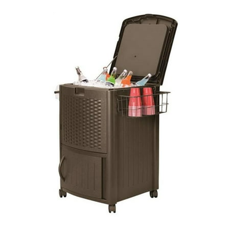 SUNCAST DCCW3000 WICKER COOLER WITH CABINET