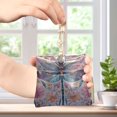 thumbnail image 4 of PU Leather Coin Purse Wallet Compact Water-Resistant Card Cases Money Organizers Watercolor Ornate Dragonfly, 4 of 7