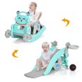 thumbnail image 4 of Barara King Push & Pedal Ride On Toys,4-in-1 Rocking Horse and Slide Set for Kids-Blue, 4 of 4