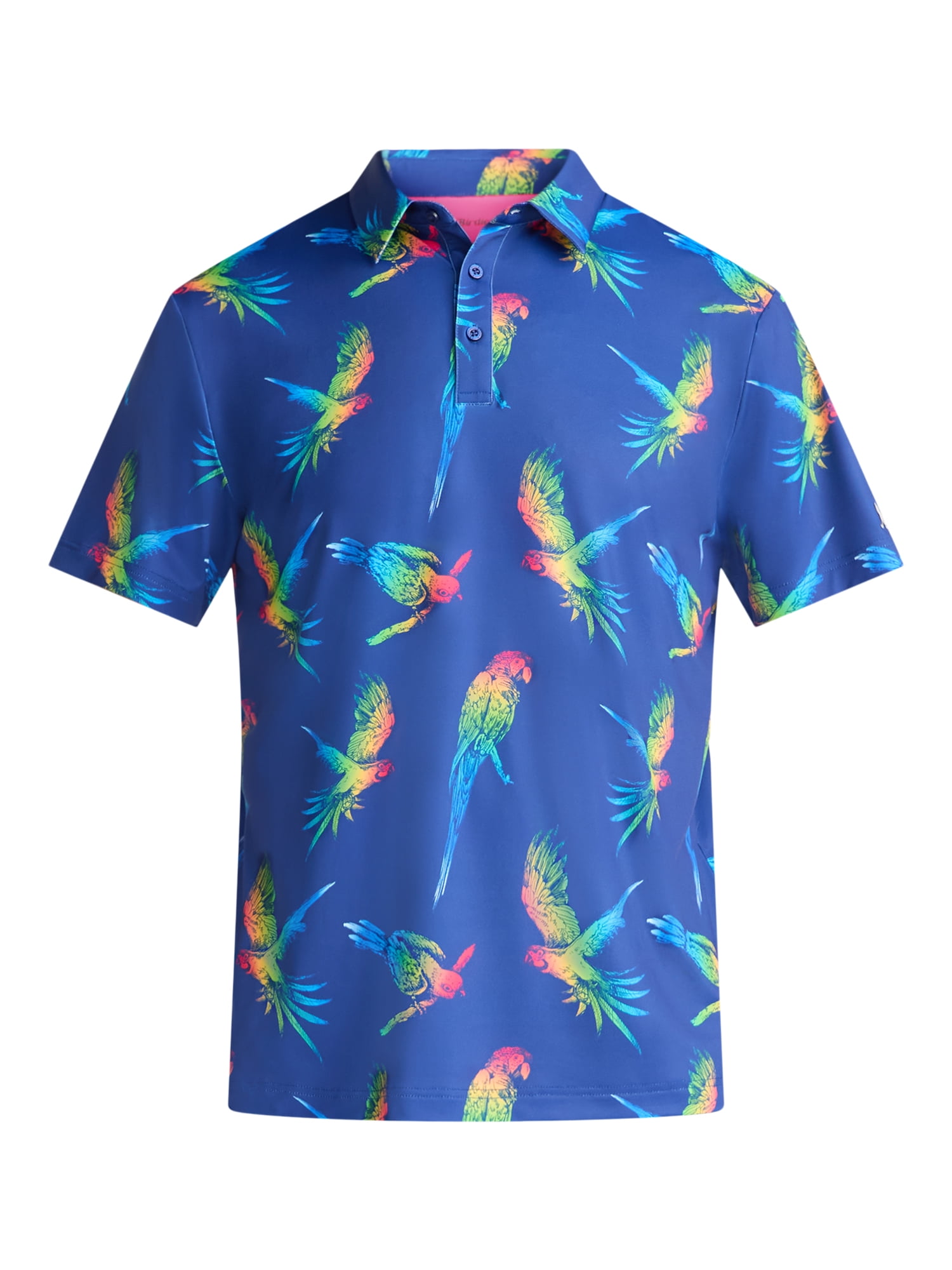 Birdie Bound Men's & Big Men's Novelty Print Golf Polo, Sizes S-5XL