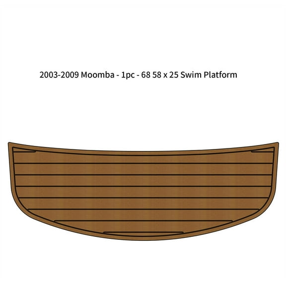 2003-2009 Moomba-1pc-68 5/8 x 25 Inch Swim Platform Boat EVA Teak Deck Floor Pad