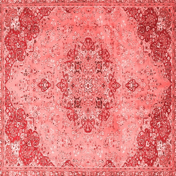 Ahgly Company Indoor Square Persian Red Traditional Area Rugs, 6' Square