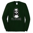 thumbnail image 2 of Wild Bobby Jesus: Ill Be Back Inspirational/Christian Men Long Sleeve Shirt, Forest Green, Small, 2 of 5
