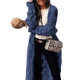 thumbnail image 4 of All Match Spring Fall Loose Long Knit Cardigan With Pocket, 4 of 5