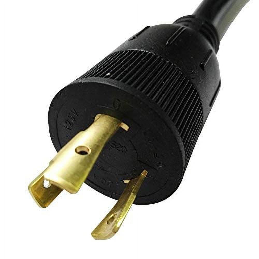 Parkworld 885057 Power Adapter cord 3-Prong Generator 20A Locking L5-20P Male Plug to 30 AMP 6-30R Female Receptacle