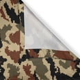thumbnail image 3 of Ambesonne Camouflage Kitchen Curtains, Pixel Art Abstract, 55"x39", Brown Black Sepia, 3 of 3