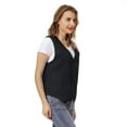 thumbnail image 4 of TOPTIE Unisex Button Vest Work Wear Uniform Vest-Black-M, 4 of 6