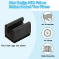 thumbnail image 5 of Uxcell 4 Pack Rectangle U Shaped Chair Leg Tip Cap with Felt Pad Fit Dia 0.39" Black, 5 of 7