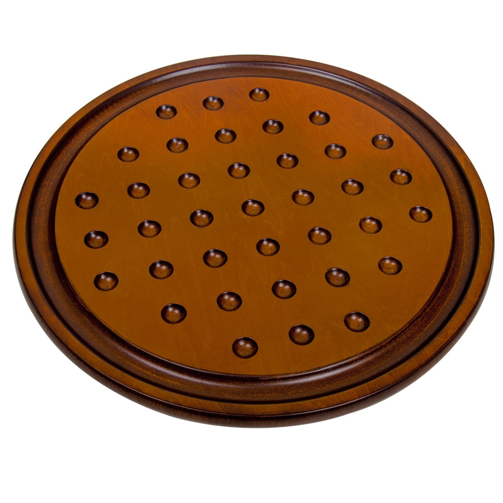 Arolly Handcrafted Solitaire Board Game Set with 36 Natural Marbles - Mahogany Wooden Finish Handmade Solitaire Boards | for Adults on Any Occasion
