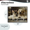 thumbnail image 3 of Bath Buddies Cat & Dog Black Framed Giclee Art, design by Shawna Stewart, 3 of 9