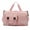 Pink, variant on large capacity diamond patterned travel bag (including shoe compartment) | Nylon casual fitness bag, portable weekend short distance bag, randomly printed, durable handheld