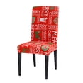 thumbnail image 1 of Sumhomie Christmas Printed Short Dining Chair Slipcover Cover, 1 of 3