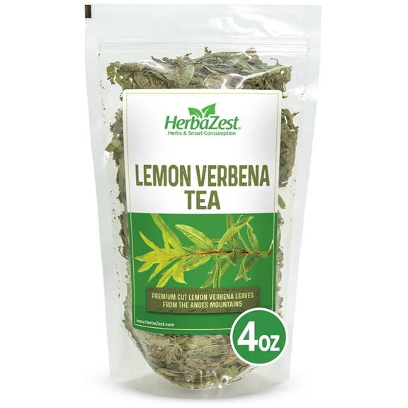 HerbaZest Lemon Verbena Tea (Cedron) | 4 oz | Premium & 100% Pure Loose Leaves | Functional Teas