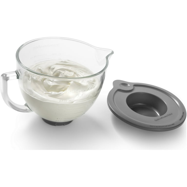 Glass Mixer Bowl for Kitchenaid 4.5-5QT Tilt-Head Stand Mixer, 5 Quart Glass  Bowl with Refrigerator & DishMeasurement Markings