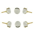 thumbnail image 1 of Bouton d'Armoire Rond en Marbre Blanc ( Ensemble de 6 ), 1 of 3