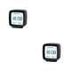 thumbnail image 2 of Naiovety Reloj digital Reemplazo cuadrado Pantalla de fecha Control de voz LCD Dormitorio Niños Alarmas Medidor de humedad Retroiluminación Negro 2piezas, 2 of 6
