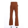 thumbnail image 4 of Kaerm Mens 70s Disco Outfits Bell Bottom Pants Slim Fit Retro Flared Trousers with Pockets Brown L, 4 of 7
