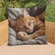 thumbnail image 4 of CaiYueKe Cats Linen Pillow Cover Decorative Cushion Case Bohemian Style Sofa Bed Throw Pillowcase Home Decor Accent Pillow Shams for Living Room Bedroom, 4 of 7