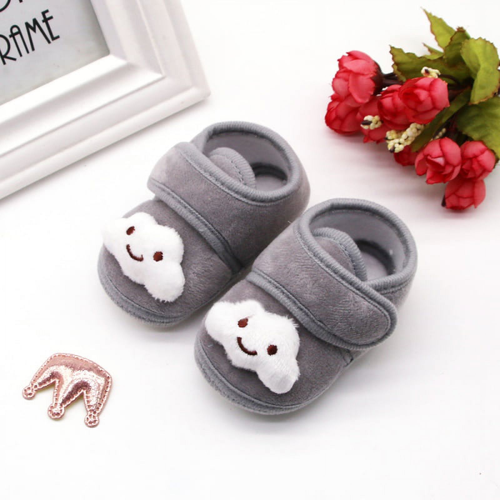 Infant Baby Boys Girls Slipper Soft Sole Non Skid Sneaker Moccasins Toddler First Walker Crib House Shoes - image 2 of 7