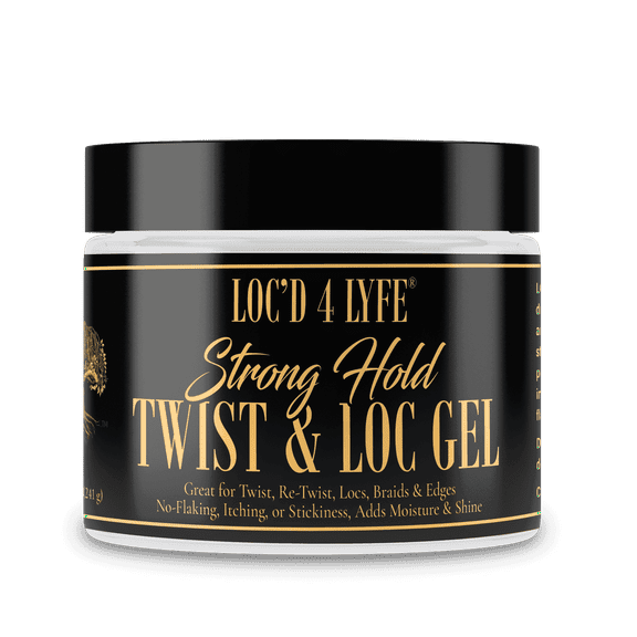 LOC’D 4 LYFE Twist & Loc Gel – 8.5 oz | Long-Lasting Hold, Shine & Definition for Locs, Dreadlocks & Natural Hair (Vegan & Cruelty Free) 8.50oz.