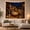 Baby Jesus, variant on Nativity Family Before Barn Doors Peaceful Painterly Style for Christmas Decor Lovers Christian Wall Decor Christmas Gift Tapestry Wall Hanging for Bedroom, Living Room and Hallway