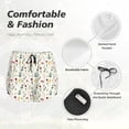 thumbnail image 6 of Lsque Mini Wildflower Watercolor Printed Women's Running Shorts with Liner Pockets,Elastic Quick Dry Workout Athletic Gym Yoga Shorts,Womens High Waist Shorts-, 6 of 9