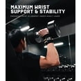 thumbnail image 2 of Gymreapers Weightlifting Wrist Wraps (IPF Approved) 18" Professional Quality Wrist Support with Heavy Duty Thumb Loop - Best Wrap for Powerlifting Competition, Strength Training, Bodybuilding, 2 of 6