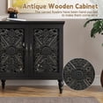 thumbnail image 6 of HLR 31.49" Accent Cabinet, 2 Doors Sideboards and Buffets Cabinet Buffet Cabinet with Storage for Living Room, Black, 6 of 8