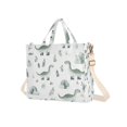 thumbnail image 7 of FORMRS Womens Corduroy Tote Bag Crossbody Shoulder Handbag with Pocket, Green Dinosaur Pattern, 7 of 7