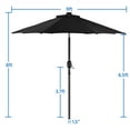 thumbnail image 7 of Yaheetech 9FT Outdoor LED Patio Umbrella with 8 Ribs Tilt and Crank, Black, 7 of 7