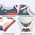 thumbnail image 3 of Cute Penguins with Hats Christmas Snowflakes Pure Cotton Bodysuit Short Sleeve Pajamas One-Piece Romper Unisex 9M, 3 of 6