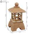 thumbnail image 3 of Sunnydaze 23"H Electric Resin Zen Lantern Outdoor Water Fountain with LED Lights, 3 of 7