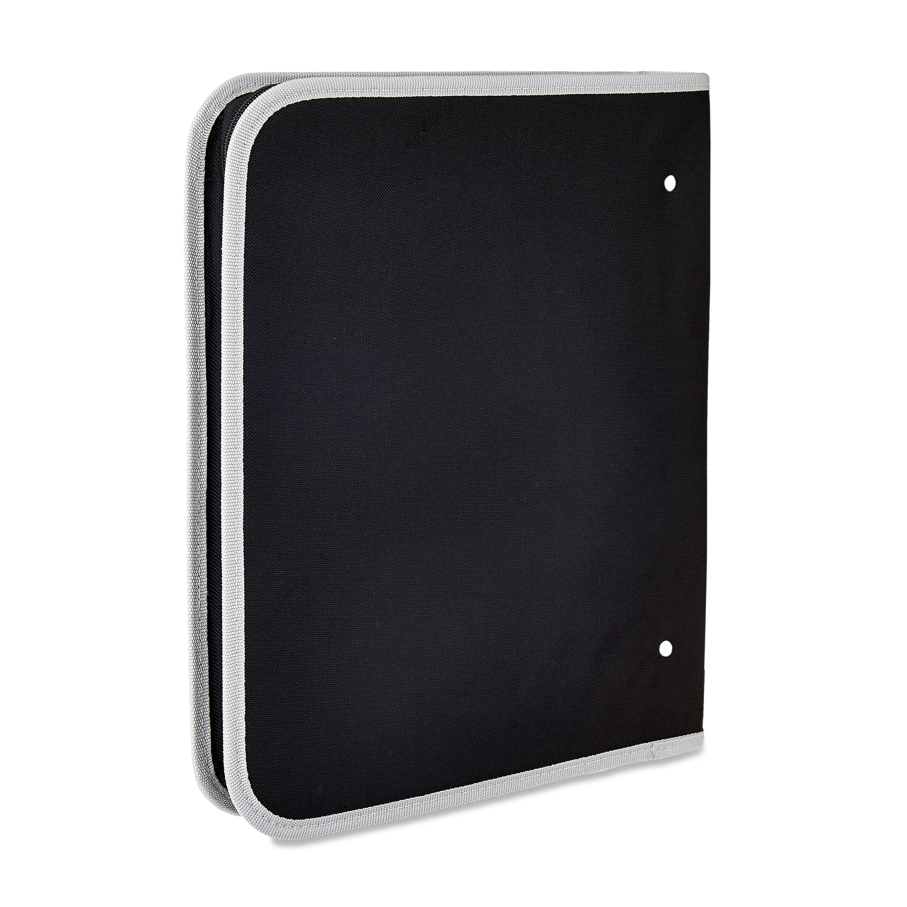 Pen+Gear Pocket Zipper Binder, 1.5”, Round Ring, 11.75” x 2” x 14” , Black