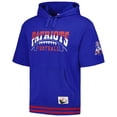 thumbnail image 2 of Men's Mitchell & Ness Royal New England Patriots Pre-Game Short Sleeve Pullover Hoodie, 2 of 3
