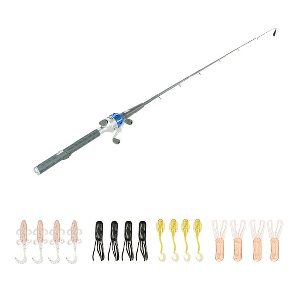 Mixfeer 151cm Folding Fishing Rod Foldable Telescopic Fighing Pole Fishing Rod Reel Combo With Fishing Lures Line Carp Fishing Tackle