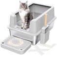 thumbnail image 1 of Arenero para Gato de Acero Inoxidable Caja de Arena con Tapa Bandeja de Arena XL Extragrande de Alto Costado para Gatos Grandes Arenero para Gato Autolimpiable con Cuchara y Filtro Antifugas, 1 of 7