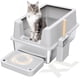 thumbnail image 1 of Arenero para Gato de Acero Inoxidable Caja de Arena con Tapa Bandeja de Arena XL Extragrande de Alto Costado para Gatos Grandes Arenero para Gato Autolimpiable con Cuchara y Filtro Antifugas, 1 of 7