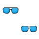 thumbnail image 3 of Jumpingount Gafas ópticas Gafas con borde negro Accesorios de ropa de moda Estilo para protección de ojos Negro con borde azul Type2 NO2, 3 of 6